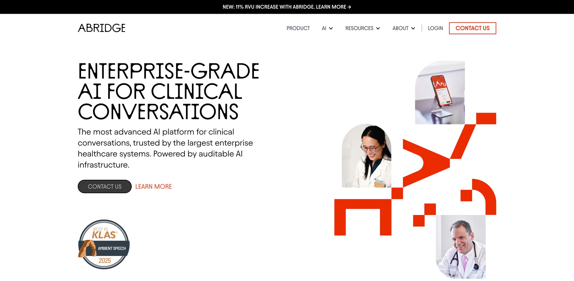 abridge.com - Real-time clinical note generation from patient conversations.