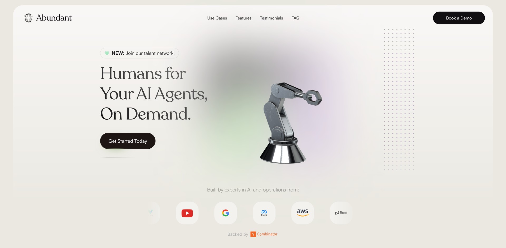 abundant.ai - On-demand human oversight for agent operations and training.