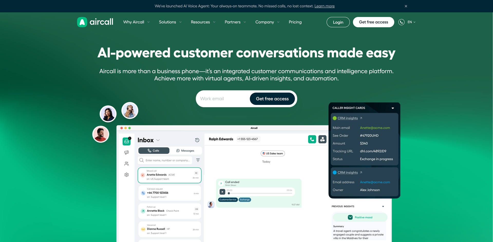 aircall.io - Cloud call center software with CRM and helpdesk integrations.