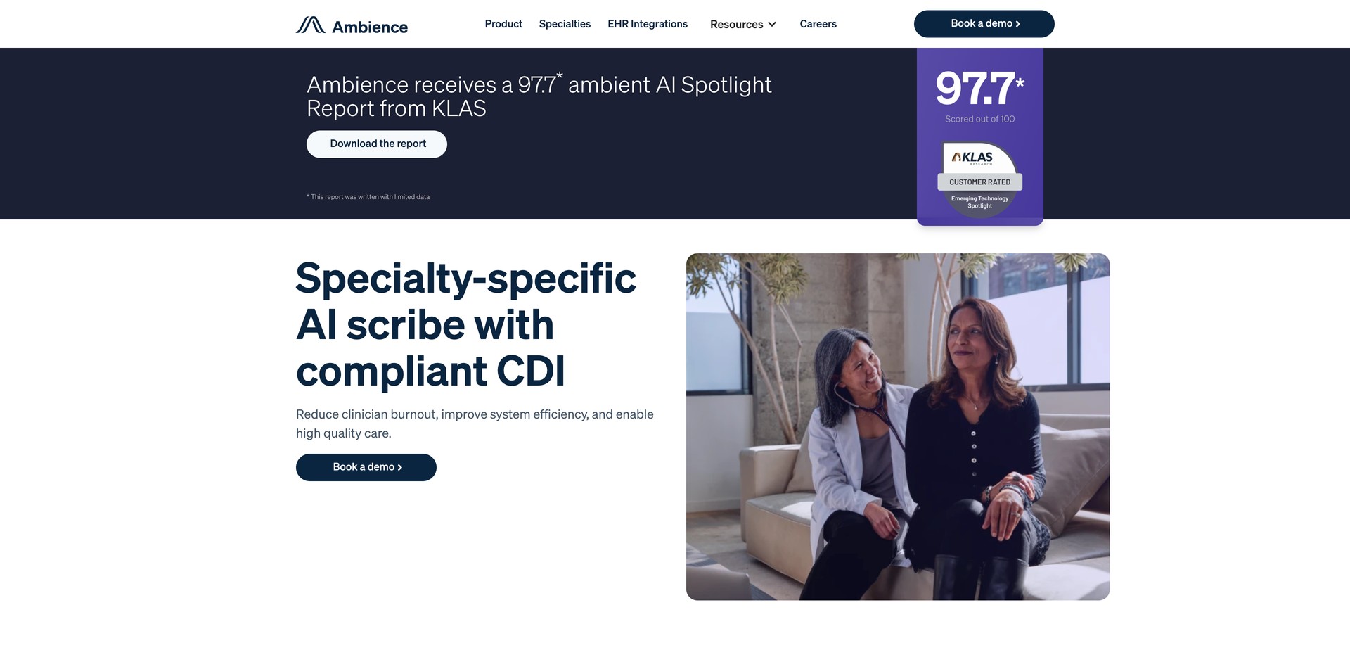 ambiencehealthcare.com - Automates clinical notes, coding, summaries, and referrals.