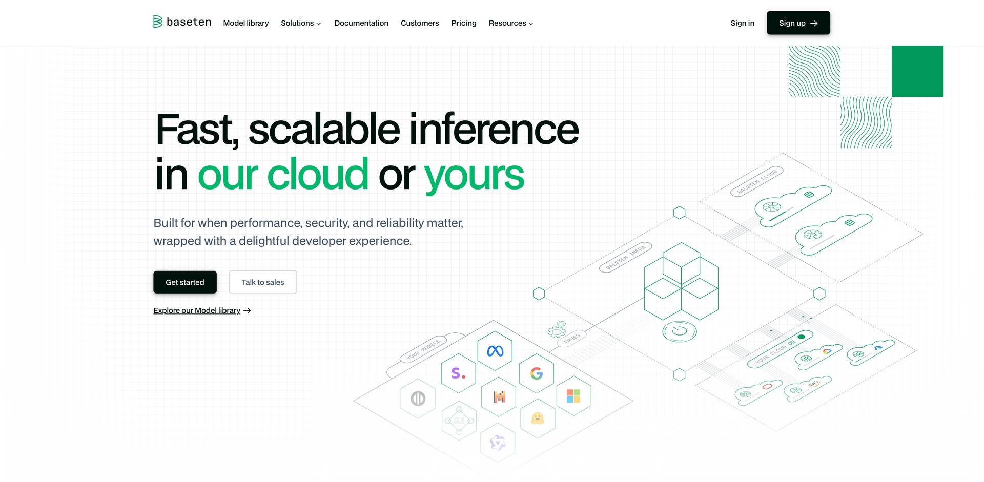 baseten.co - Deploy, scale, manage, and monitor production ML models.
