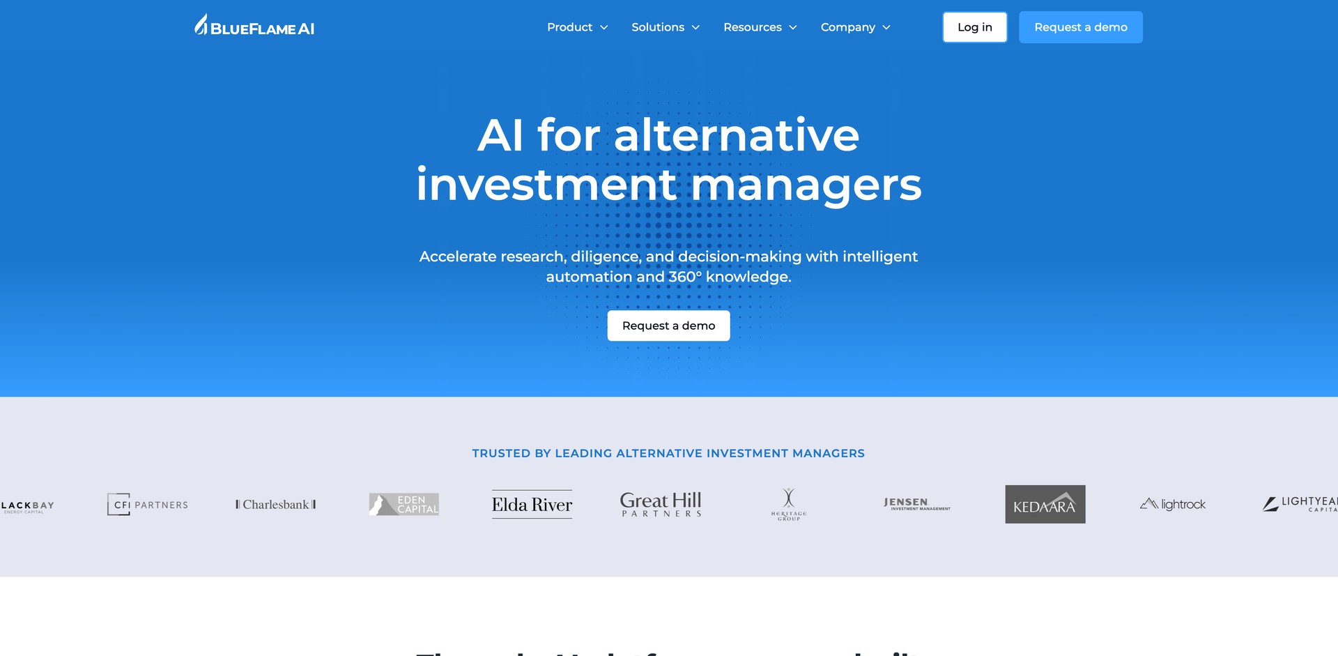blueflame.ai - Investment research platform.