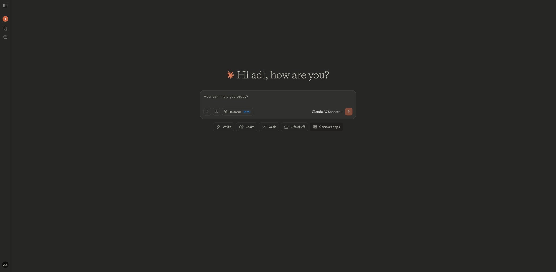claude.ai - Generates code, analyzes images, and processes language.