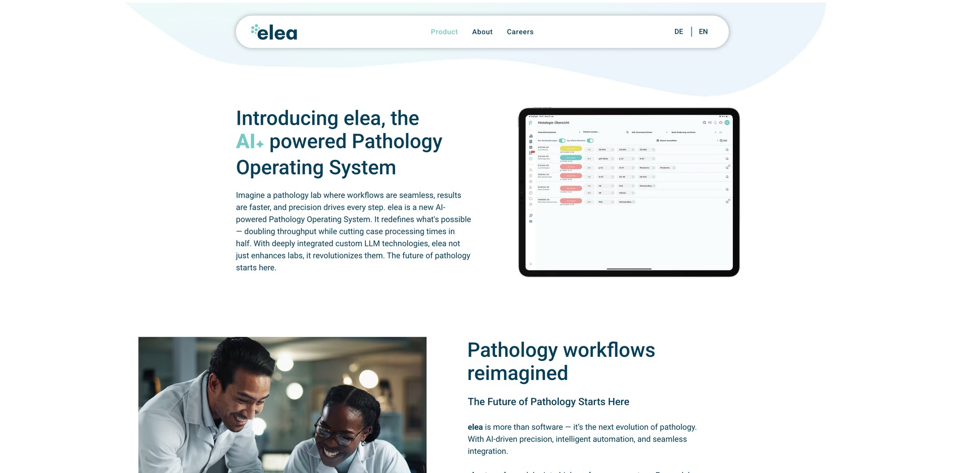 elea.health - Pathology lab workflow automation via voice and data integration.