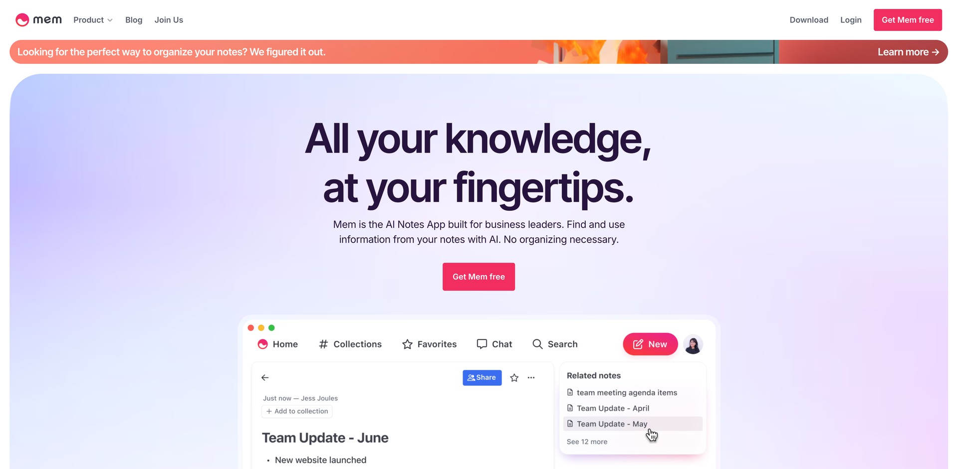 get.mem.ai - Note-taking & knowledge management tool.