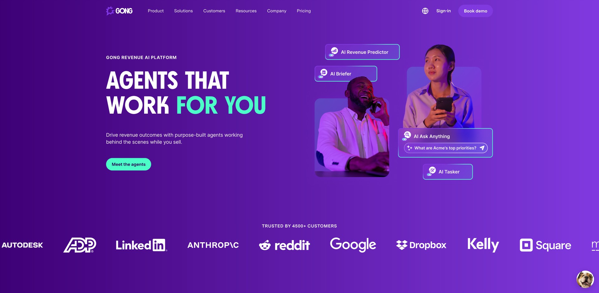 gong.io - Analyzes sales calls, forecasts revenue, automates data.