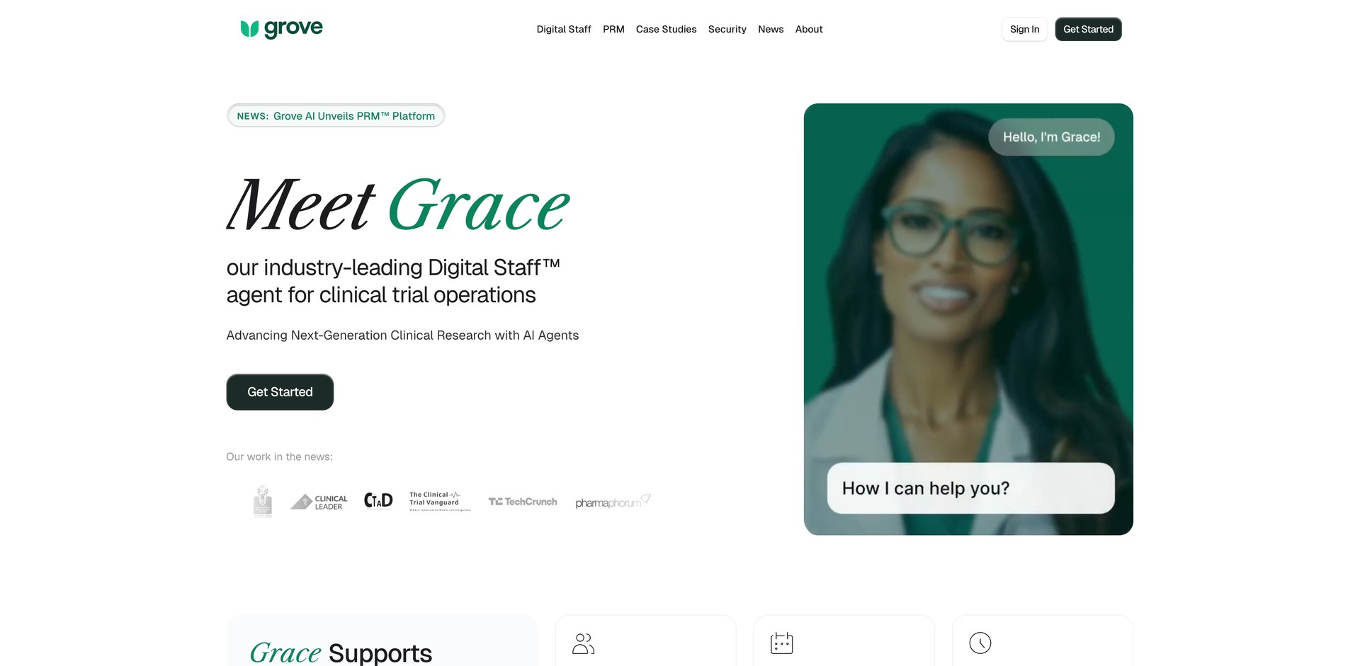 grovetrials.com - Grace is a chatbot for clinical trial operations.