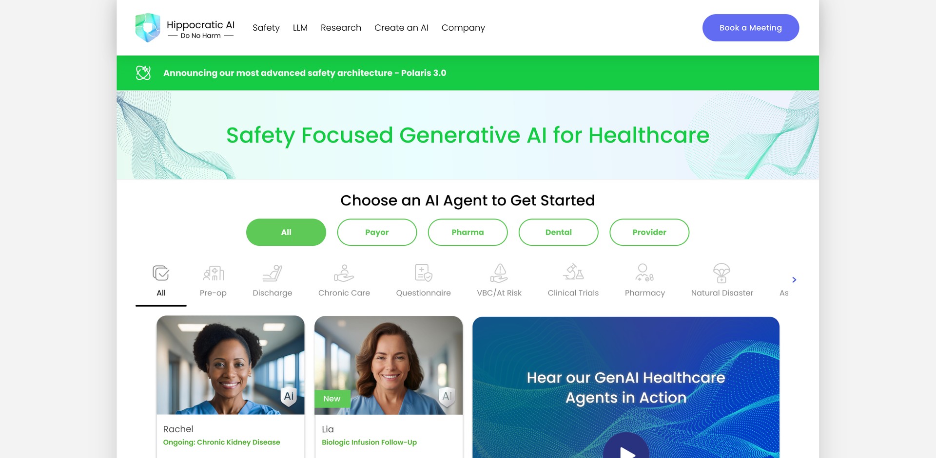 hippocraticai.com - Builds healthcare chatbots for clinical use cases.