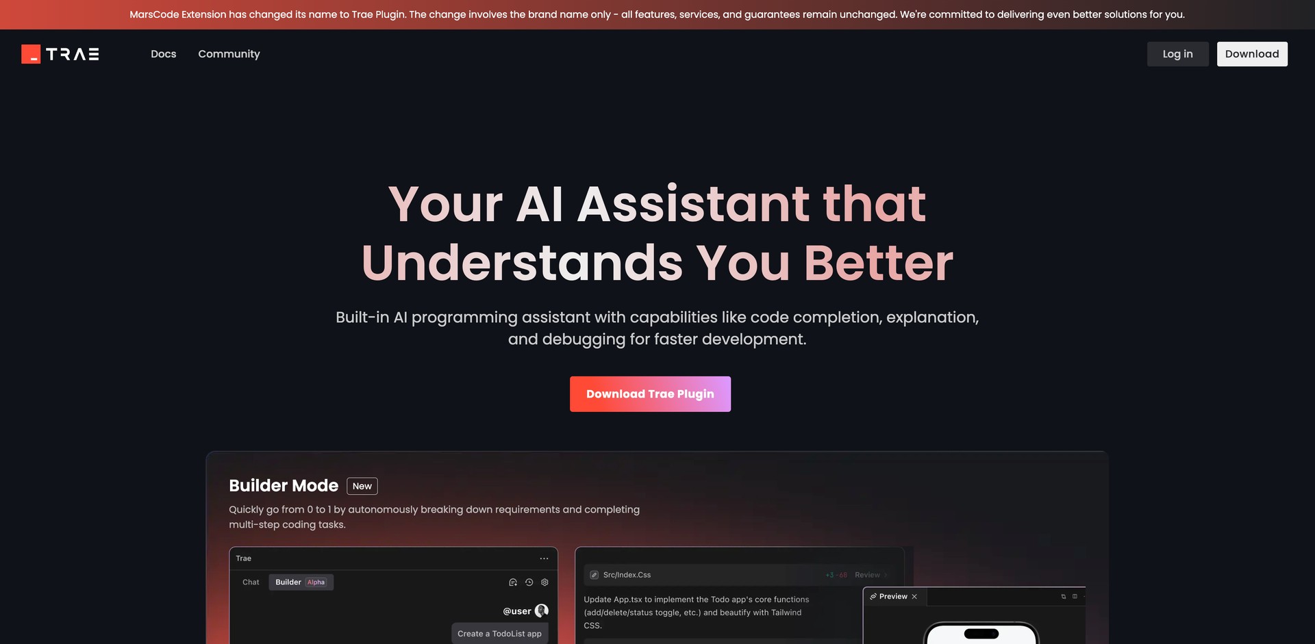 marscode.com - Code completion, bug fixing, test & doc generation.
