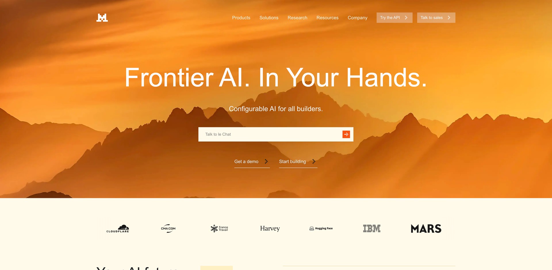 mistral.ai - Deploy, customize, build generative models.