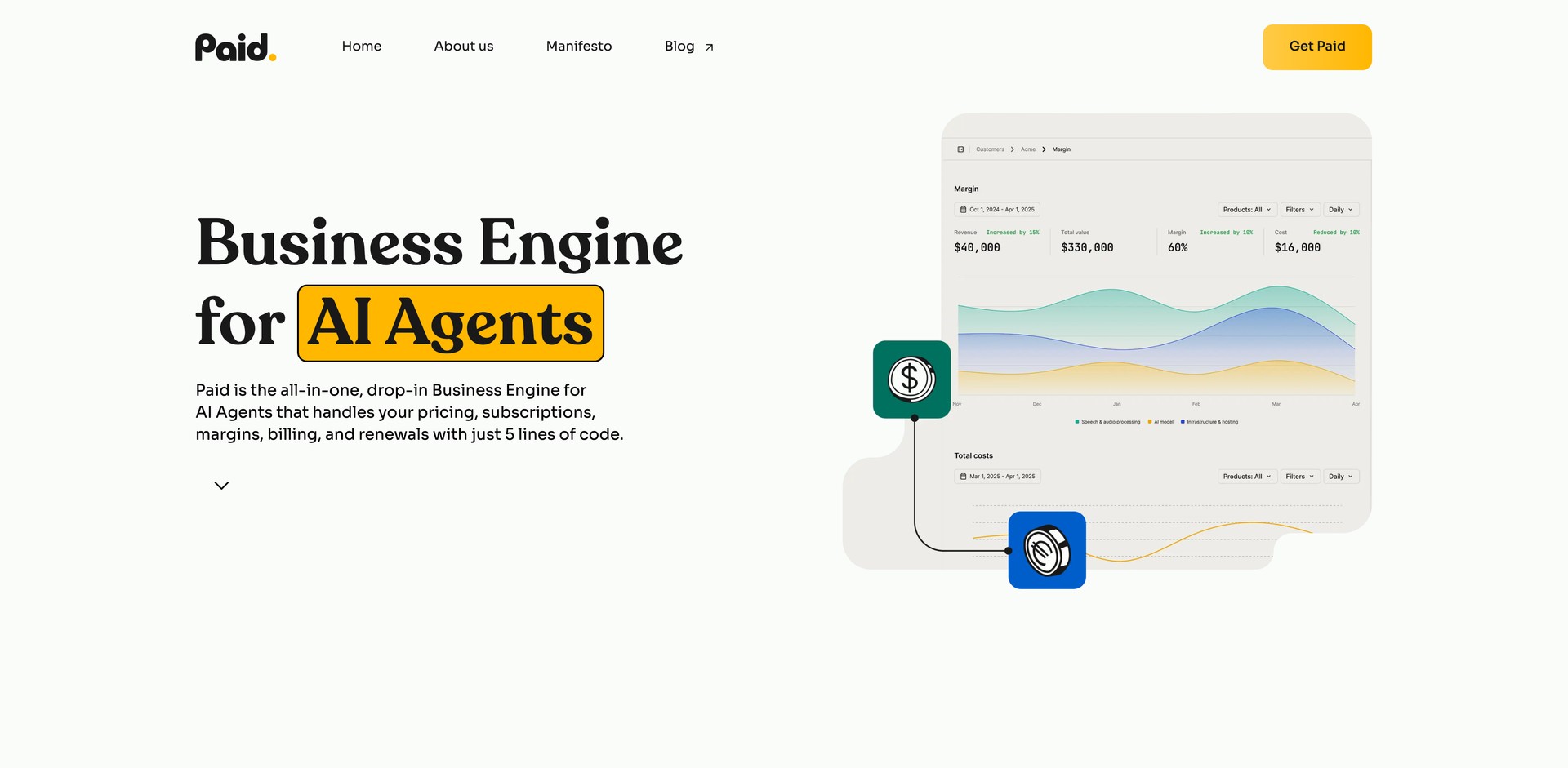 paid.ai - Agent monetization: pricing, subscriptions, billing.