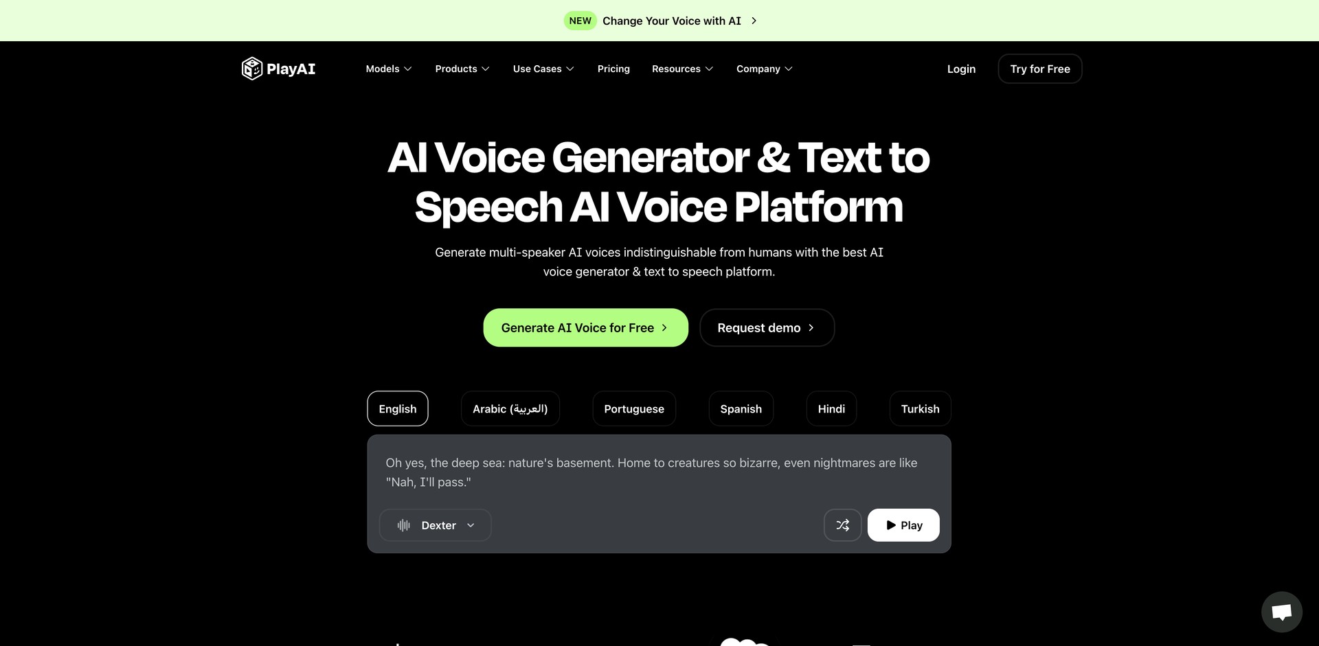 play.ht - Voice cloning, translation, and speech synthesis.
