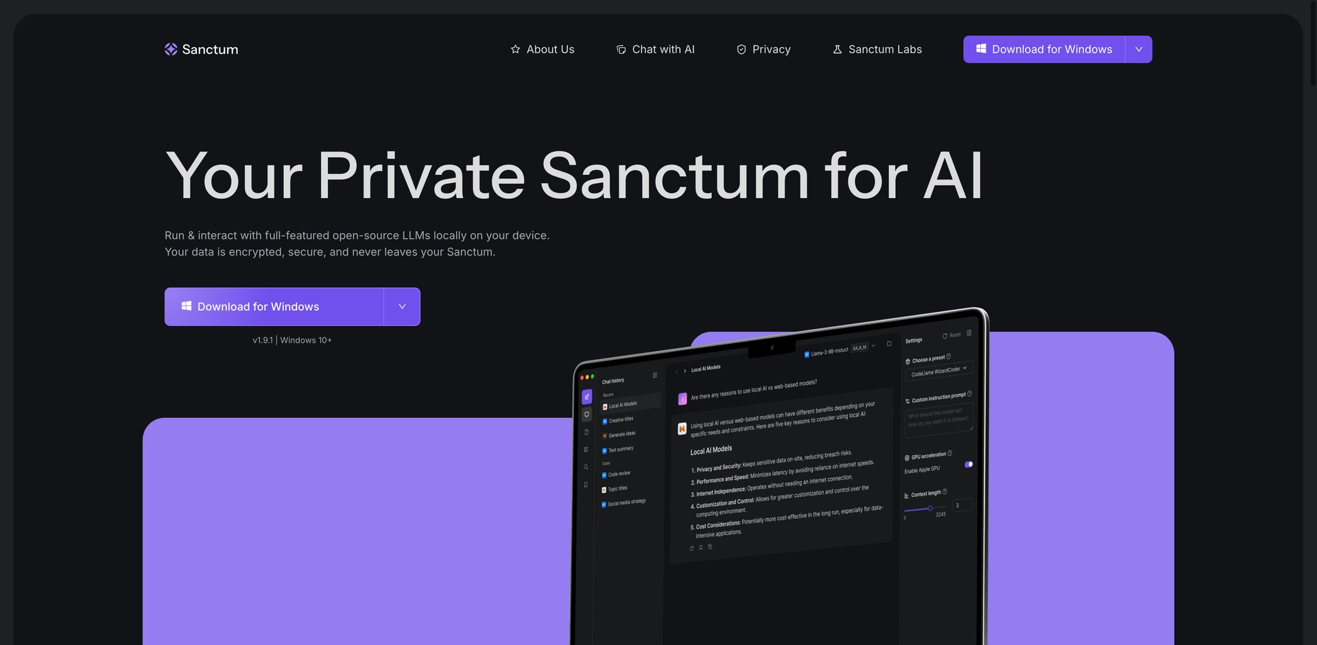 sanctum.ai - Run local open-source LLMs and chat with PDFs