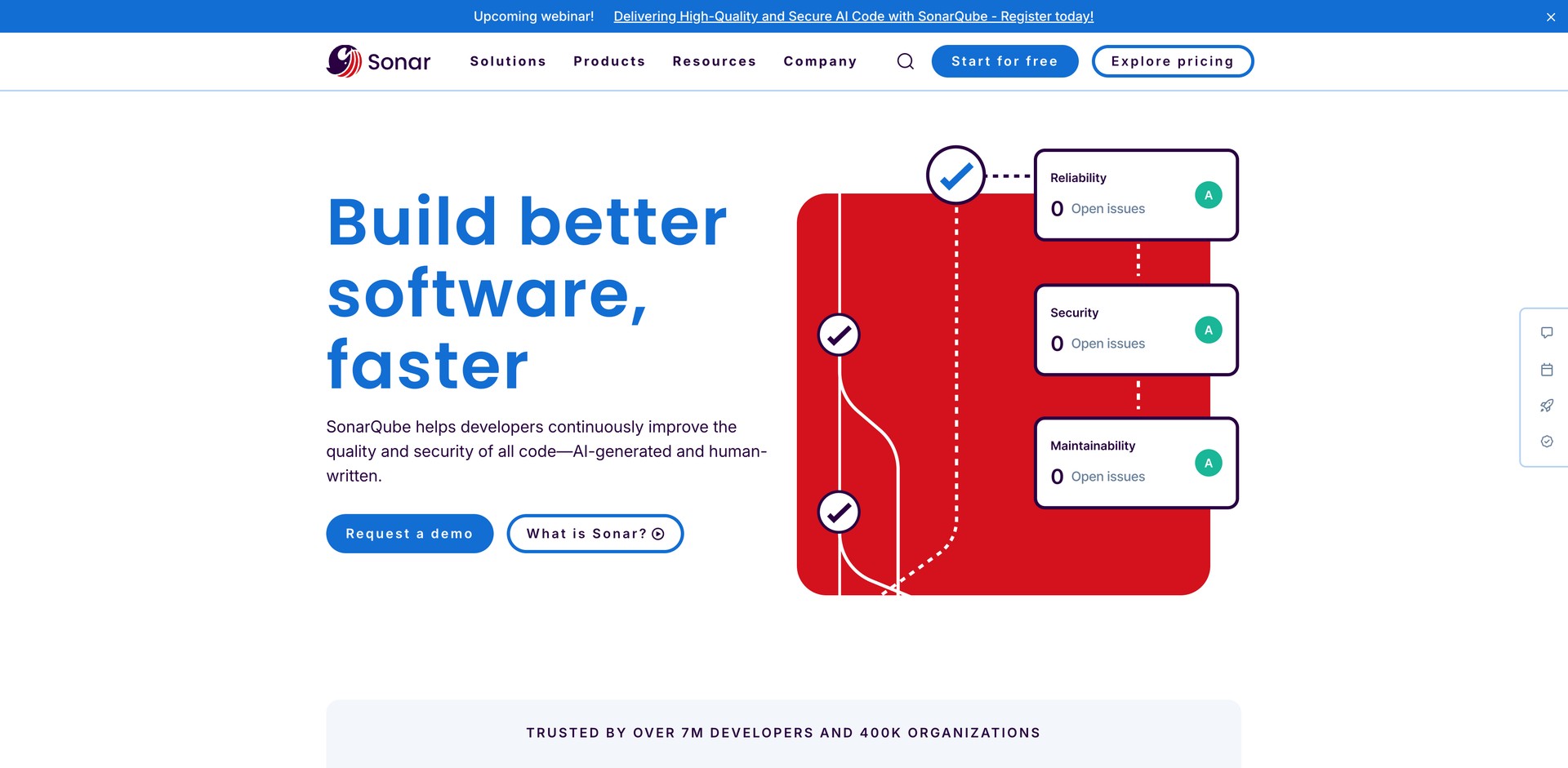 sonarsource.com - Static code analysis for bug and vulnerability detection.