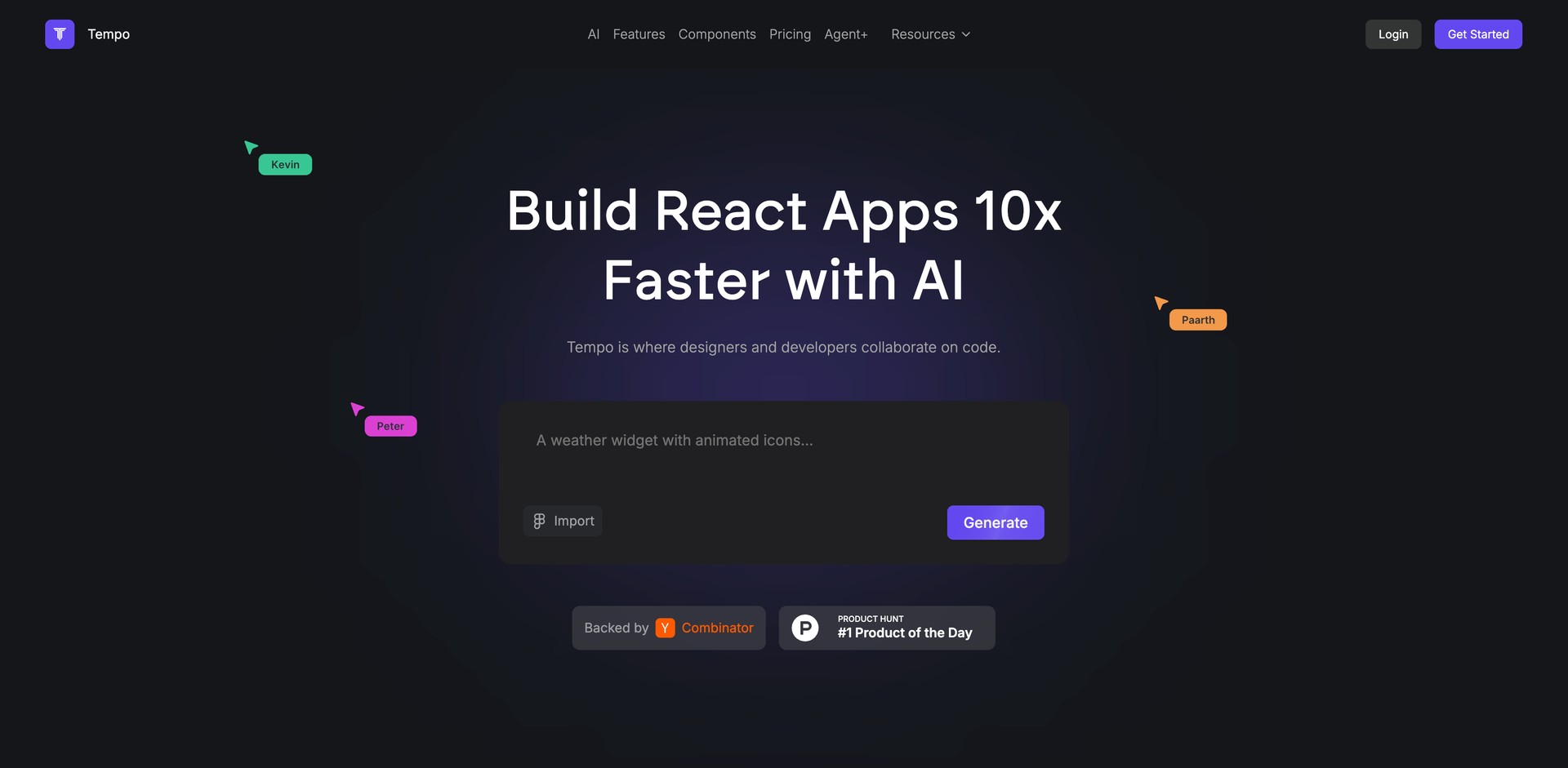 tempo.new - Visually build & edit React UI via prompts & drag-and-drop.