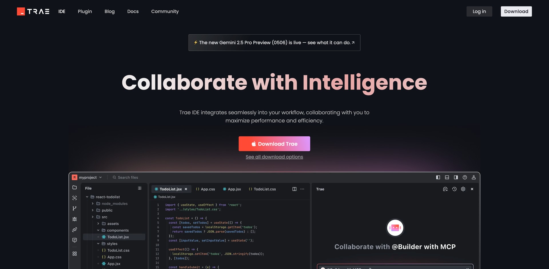trae.ai - Code IDE with multimodal input for generation, analysis, and buil