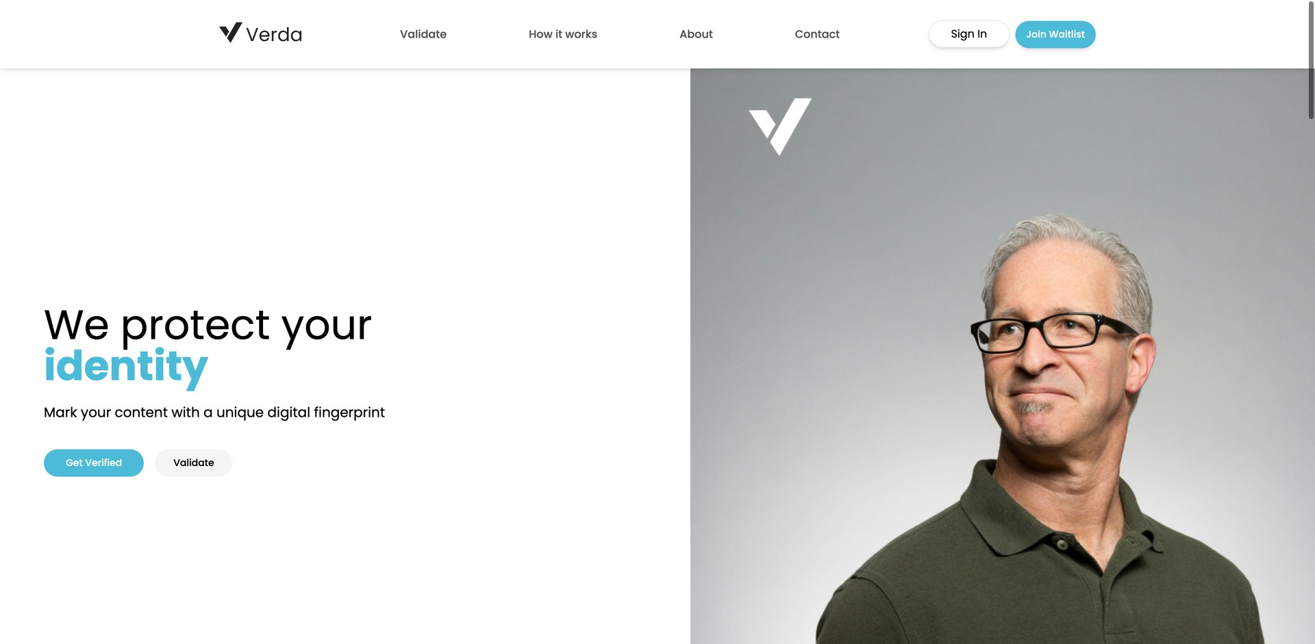 verda.ai - Fingerprint content. Verify identity. Protect online identity.