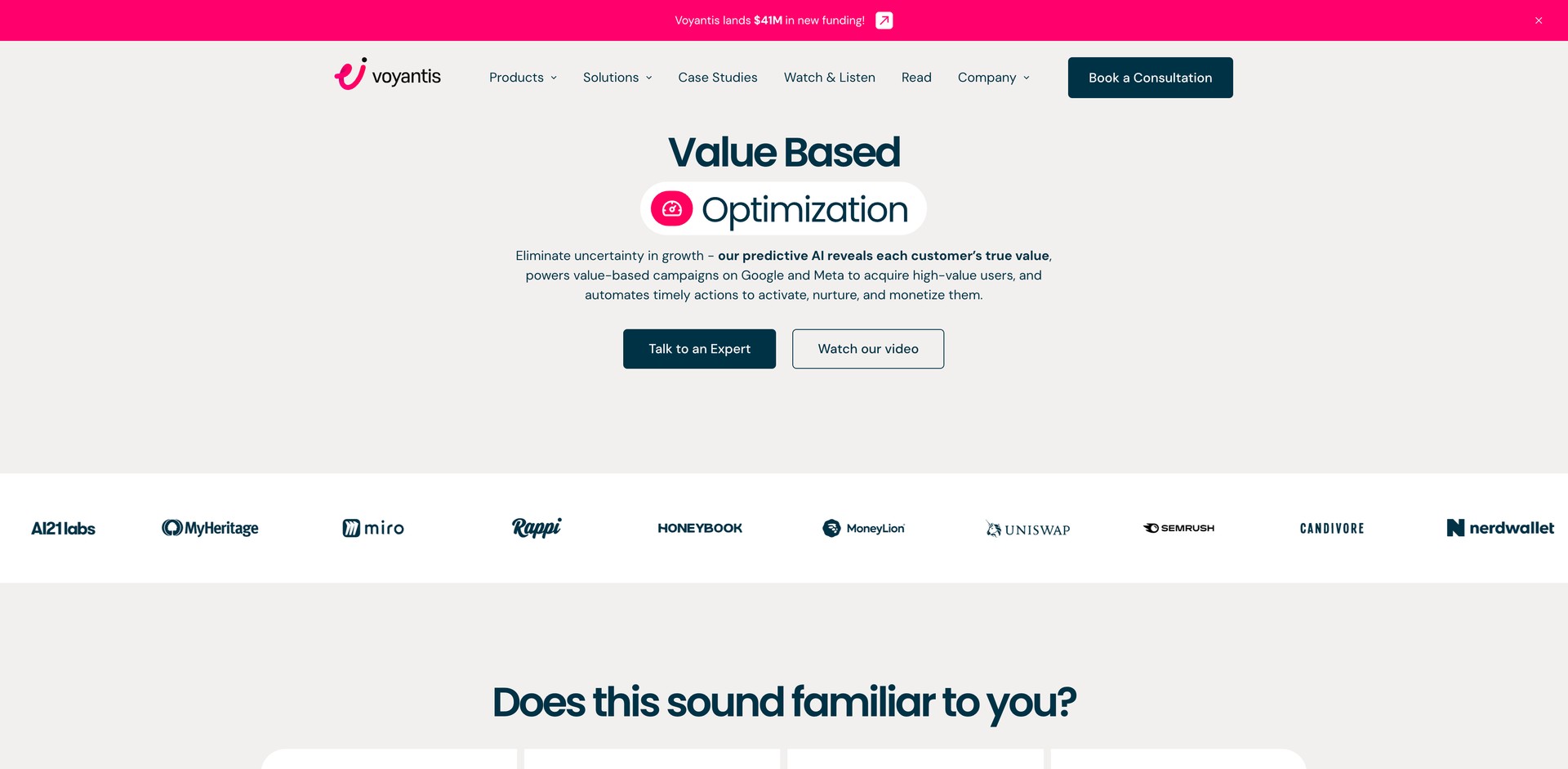 voyantis.ai - Predicts customer lifetime value to optimize marketing ROI.