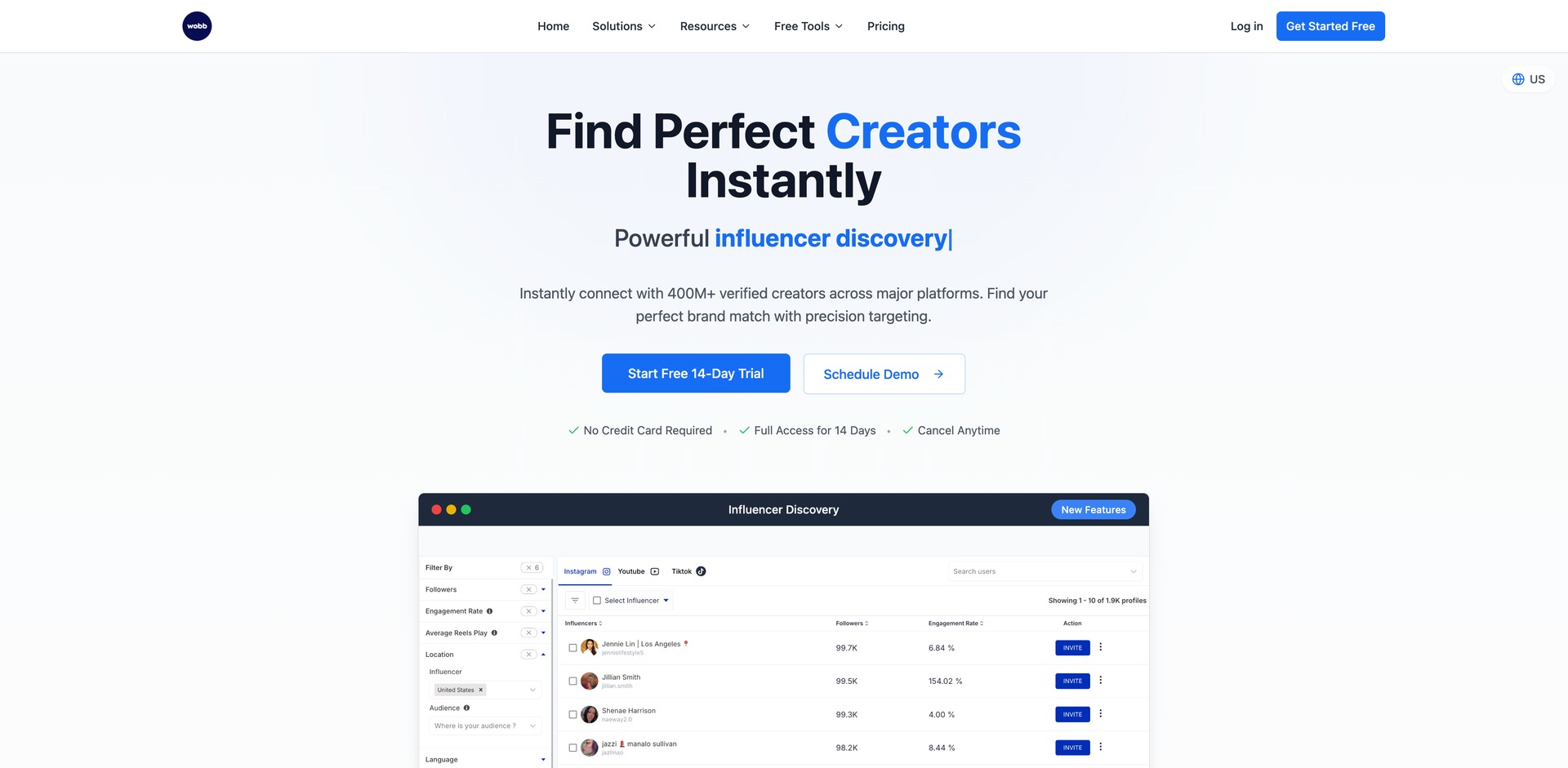wobb.ai - Automate influencer marketing. Find creators. Scale campaigns.